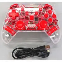 Nintendo Switch - Video Game Accessories (YOBWIN スイッチコントローラー(クリア×レッド)[T004])