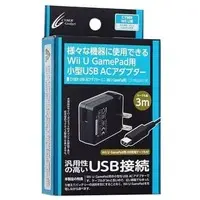 WiiU - AC adapter - Video Game Accessories (CYBER USB ACアダプターミニ (WiiU GAMEPAD用) 3m [CY-WIUUSADY-BK])