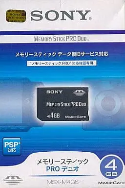 PlayStation Portable - Video Game Accessories - Memory Stick (ソニー メモリースティック Pro Duo 4GB (MSX-M4GS))