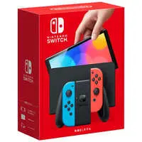 Nintendo Switch - Video Game Console (Nintendo Switch本体(有機ELモデル) Joy-Con(L)ネオンブルー/(R)ネオンレッド(状態：箱(内箱含む)状態難))