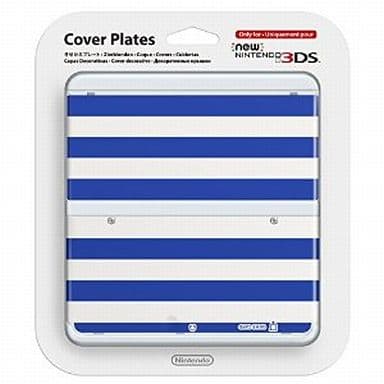 Nintendo 3DS - Video Game Accessories - Kisekae Plate (きせかえプレート NO.042 ボーダー・ブルーホワイト(New3DS用))