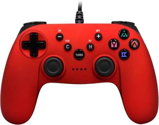 PlayStation 4 - Video Game Accessories - Game Controller (PS4/PS3/Switch/PC対応マルチコントローラーAce メタルレッド)