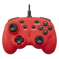PlayStation 4 - Video Game Accessories - Game Controller (ワイヤードコントローラー ミニ レッド (PS4/SWITCH用))