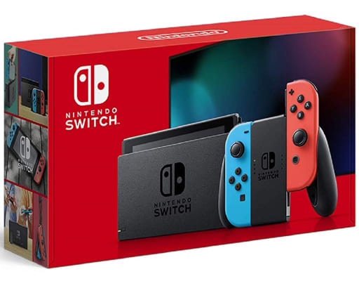 Nintendo Switch - Video Game Console (Nintendo Switch本体/Joy-Con(L) ネオンブルー/(R) ネオンレッド[2019年8月モデル](状態：セーフティガイド欠品))