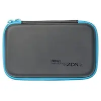 Nintendo 3DS - Video Game Accessories - Pouch (スリムハードポーチ ブラック×ターコイズ(New2DSLL用))