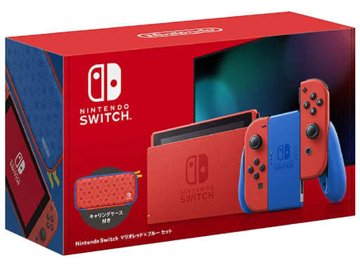 Nintendo Switch - Video Game Console (Nintendo Switch本体 マリオレッド×ブルー セット(状態：箱(内箱含む)状態難))