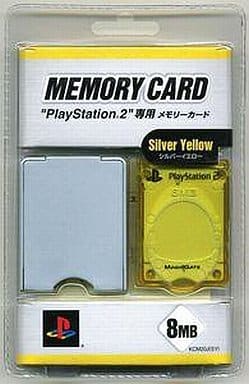 PlayStation 2 - Video Game Accessories - Memory Card (PlayStation2 専用MEMORY CARD(8MB) シルバーイエロー)