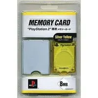 PlayStation 2 - Video Game Accessories - Memory Card (PlayStation2 専用MEMORY CARD(8MB) シルバーイエロー)