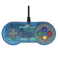 SUPER Famicom - Video Game Accessories (SFC互換機/SFC用 クリアコントローラー(クリアブルー))