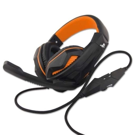 PlayStation 4 - Headset - Video Game Accessories (アイレックス PS4専用 ゲーミングヘッドセット(オレンジ)[BKS-4P283])