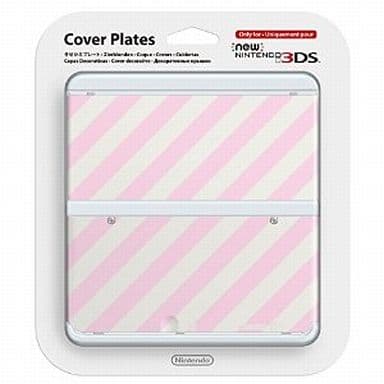 Nintendo 3DS - Video Game Accessories - Kisekae Plate (きせかえプレート NO.030 ストライプ・ピンク(New3DS用))