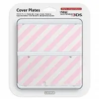 Nintendo 3DS - Video Game Accessories - Kisekae Plate (きせかえプレート NO.030 ストライプ・ピンク(New3DS用))