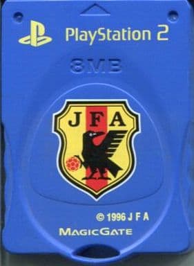 PlayStation 2 - Memory Card - Video Game Accessories (サッカー日本代表メモリーカード 8MB [ジャパンブルー](専用ケース欠け))