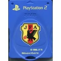 PlayStation 2 - Memory Card - Video Game Accessories (サッカー日本代表メモリーカード 8MB [ジャパンブルー](専用ケース欠け))