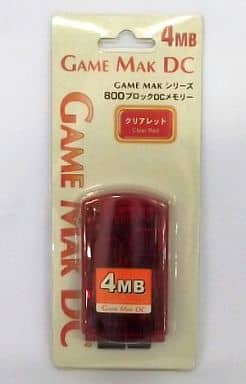 Dreamcast - Video Game Accessories (GAME MAK DC 800ブロックDCメモリー (クリアレッド))