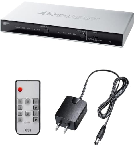 Video Game Accessories (4K・HDR・光デジタル出力付 HDMIマトリックス切替器 (4入力・2出力) [400-SW039])