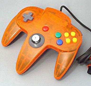 NINTENDO64 - Game Controller (コントローラーブロス (クリアオレンジ＆クリアブラック))