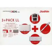 Nintendo 3DS - Nintendo 3DSLL (ニンテンドー3DSLL本体 3+PACK LL Joshin Selection (シルバー×ブラック))