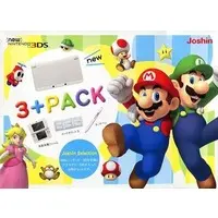 Nintendo 3DS - Case - Touch pen - Video Game Accessories - Video Game Console (Newニンテンドー3DS本体 ホワイト 3+PACK)