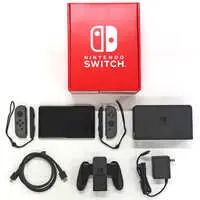 Nintendo Switch - Video Game Console (Nintendo Switch本体(有機ELモデル)カラーカスタマイズ/Joy-Con(L/R)グレー/Joy-Conストラップ：ブラック)