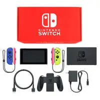 Nintendo Switch - Video Game Console (Nintendo Switch本体 カラーカスタマイズ [2019年8月モデル]/Joy-Con(L)ブルー(R)ネオンイエロー/Joy-Conストラップ：ネオンピンク)