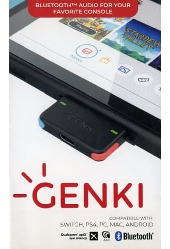 Nintendo Switch - Video Game Accessories (GENKI Standalone Bluetooth Audio Adapter(ネオンブルー/ネオンレッド))