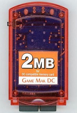 Dreamcast - Video Game Accessories (GAME MAK DC 2MB 400ブロックDCメモリー (クリアレッド))