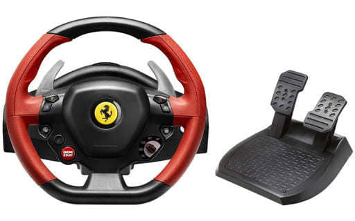 Xbox One - Video Game Accessories (THRUSTMASTER Ferrari 458 Spider Raching Wheel for Xbox One(状態：箱(内箱含む)・説明書欠品))