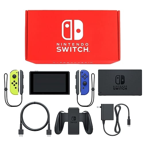 Nintendo Switch - Video Game Console (Nintendo Switch本体 カラーカスタマイズ [2019年8月モデル]/Joy-Con(L)ネオンイエロー(R)ブルー/Joy-Conストラップ：ブラック)