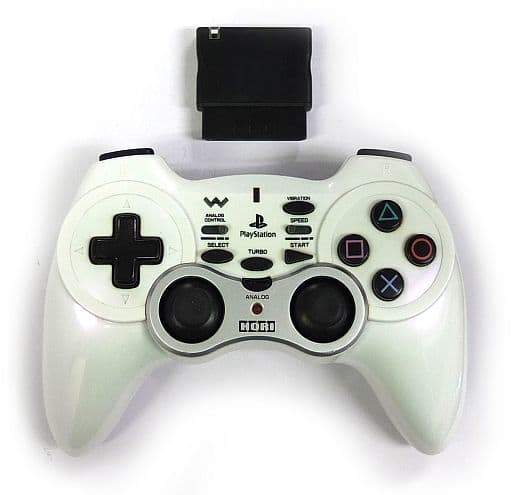 PlayStation 2 - Game Controller - Video Game Accessories (ワイヤレスアナ振2 TURBO プラチナホワイト(状態：レシーバー黒))