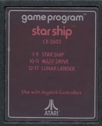 Atari 2600 - Star Ship - No Box No Manual