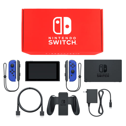 Nintendo Switch - Video Game Console (Nintendo Switch本体 カラーカスタマイズ [2019年8月モデル]/Joy-Con(L/R)ブルー/Joy-Conストラップ：ブラック)