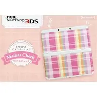 Nintendo 3DS - Video Game Console - Kisekae Plate (Newニンテンドー3DS本体 きせかえプレートパック マドラスチェック(状態：内箱欠品))