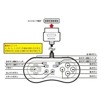 SUPER Famicom - Video Game Accessories (連射コントローラー16 ホワイトレッド (SFC互換機))