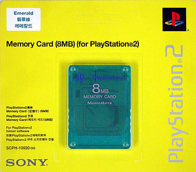 PlayStation 2 - Video Game Accessories - Memory Card (アジア版 SONY純正 P2 8MBメモリーカード エメラルド)