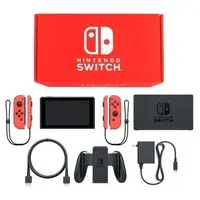 Nintendo Switch - Video Game Console (Nintendo Switch本体 カラーカスタマイズ /Joy-Con(L/R)ネオンレッド/Joy-Conストラップ：ネオンレッド)