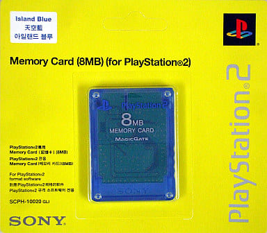 PlayStation 2 - Video Game Accessories - Memory Card (アジア版 SONY純正 P2 8MBメモリーカード アイランドブルー)