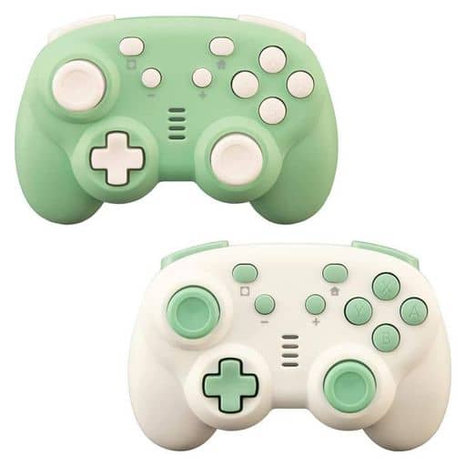 Nintendo Switch - Video Game Accessories - Game Controller (ジャイロコントローラー ミニ 無線タイプ 2個セット ライトグリーン)