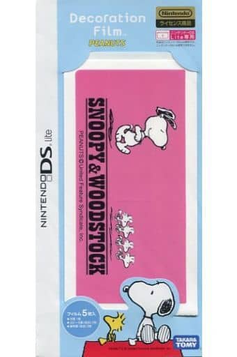 Nintendo DS - Video Game Accessories (デコレーションフィルム PEANUTS(ピンク))