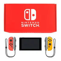 Nintendo Switch - Video Game Console (Nintendo Switch本体 新型モデル 2台目用セット/Joy-Con(L)レッド(R)イエロー/Joy-Conストラップ：ブラック/グレー)