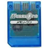 PlayStation - Video Game Accessories - Memory Card (メモリーワン クリアブルー (15ブロックメモリーカード))