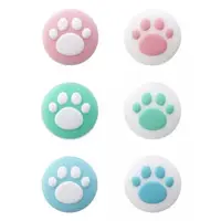 Nintendo Switch - Video Game Accessories - Joy-Con - Thumb Grips (Joy-Con/Lite用アナログスティックカバー ねこにゃん プラス パステル)
