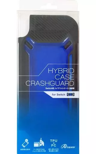 Nintendo Switch - Video Game Accessories - Case (ハイブリッドケース  耐衝撃 ブルー (Switch用))
