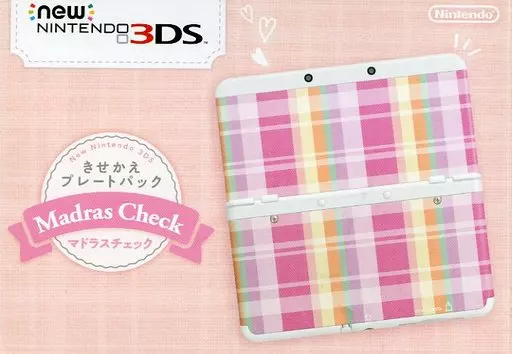 Nintendo 3DS - Video Game Console - Video Game Accessories - Kisekae Plate (Newニンテンドー3DS本体 きせかえプレートパック マドラスチェック)