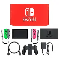 Nintendo Switch - Video Game Console (Nintendo Switch本体 カラーカスタマイズ [2019年8月モデル]/Joy-Con(L)ネオングリーン(R)ネオンピンク/Joy-Conストラップ：グレー)