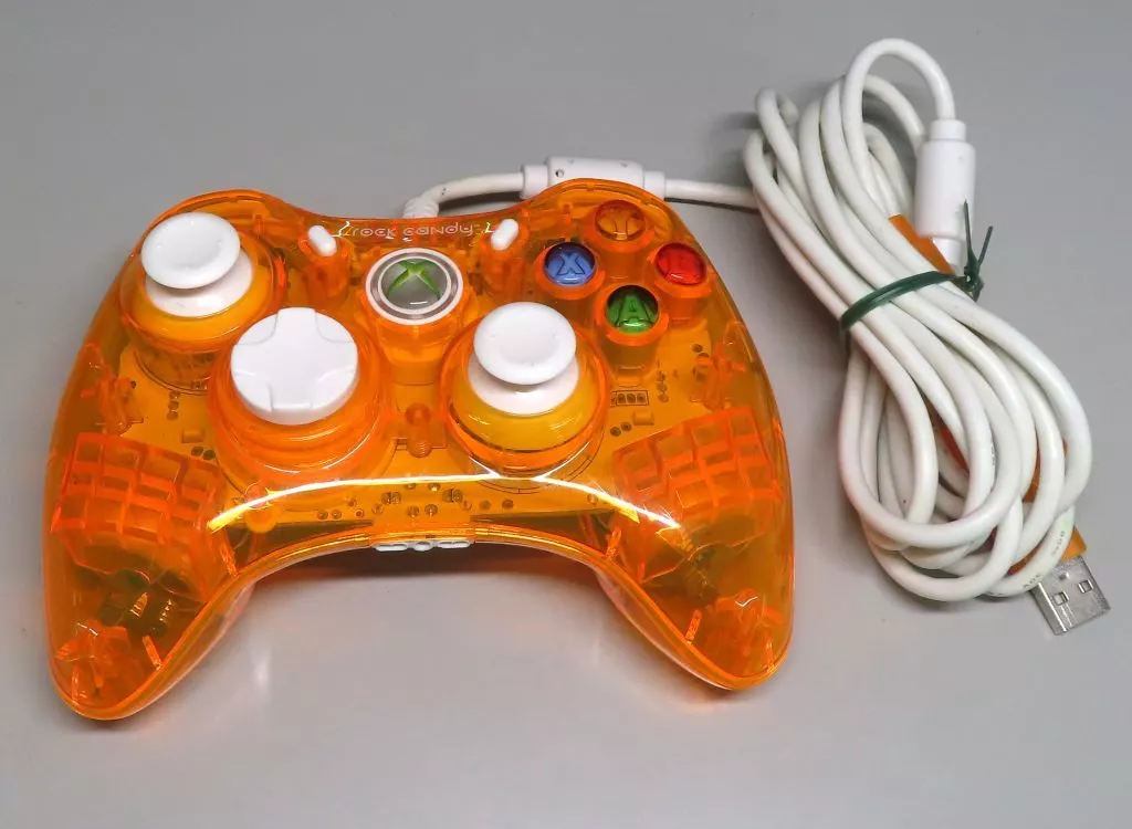 Xbox 360 - Video Game Accessories - Game Controller (Rock Candy Wired Controller for Xbox 360(クリアオレンジ))