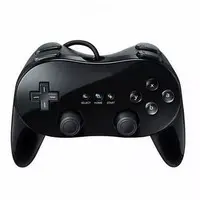 Wii - Video Game Accessories - Game Controller (e-game クラシックコントローラPRO(黒))