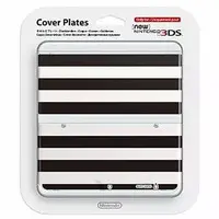 Nintendo 3DS - Video Game Accessories - Kisekae Plate (きせかえプレート NO.006 ボーダー・モノクロ(New3DS用))