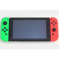 Nintendo Switch - Video Game Console (Nintendo Switch本体 カラーカスタマイズ /Joy-Con(L)ネオングリーン(R)ネオンレッド/Joy-Conストラップ：グレー/ブラック)