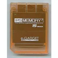 PlayStation - Video Game Accessories - Memory Card (PS MEMORY×1 15BLOCK (クリアオレンジ))